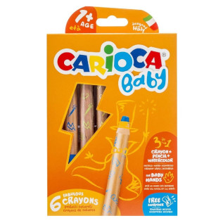 Carioca Baby - Crayons 3 en 1 + Taille-crayon