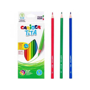 12 Crayons Couleurs Triangulaire Tita