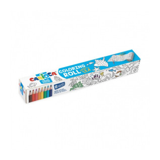 Rouleau de coloriage sous la mer avec des crayons de couleur
