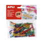Sachet de 45 mini pinces en bois couleurs assorties Sachet de 45 mini pinces en bois couleurs assorties