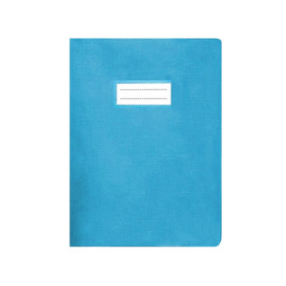 Protège cahier 17*22 lino bleu clair