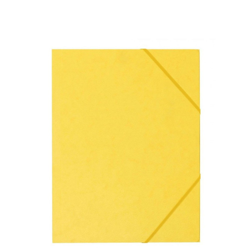 Chemise à élastique 3 rabats en carton - jaune