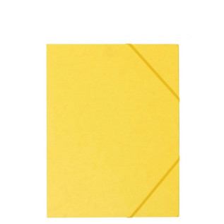 Chemise à élastique 3 rabats en carton - jaune
