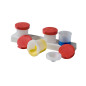Godet antiverse pour peinture jeu de 4 godets antiverse de 320 ml avec couvercle rouge Godet antiverse pour peinture jeu de 4 godets antiverse de 320 ml avec couvercle rouge