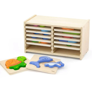 Ensemble de 12 pièces avec étagère de rangement