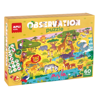 Puzzle d’observation junior - jungle 60pcs