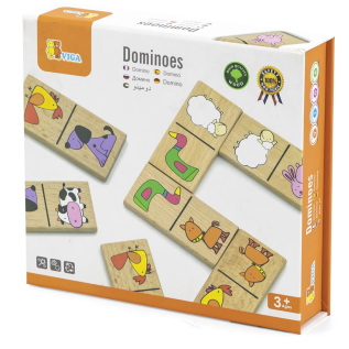 Dominos en bois : Animaux de la ferme