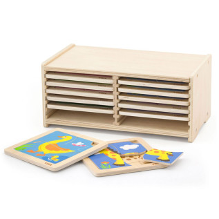 Ensemble de 12 avec étagère de rangement