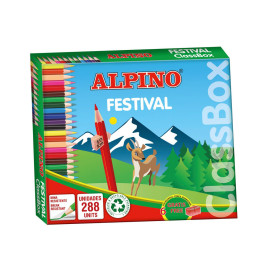 Alpino Festival - Pack économique crayons de couleur- 288 unités