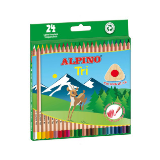 Alpino Tri Boite 24 crayons triangulaires